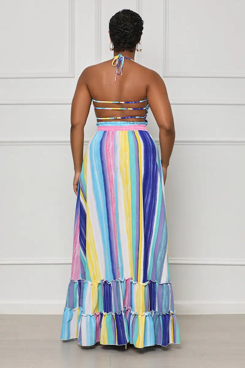 Sunny Days Maxi Dress (Blue)- FINAL SALE