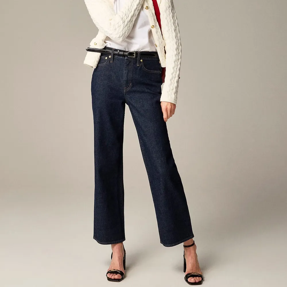 High-rise slim-wide jean semi-stretch