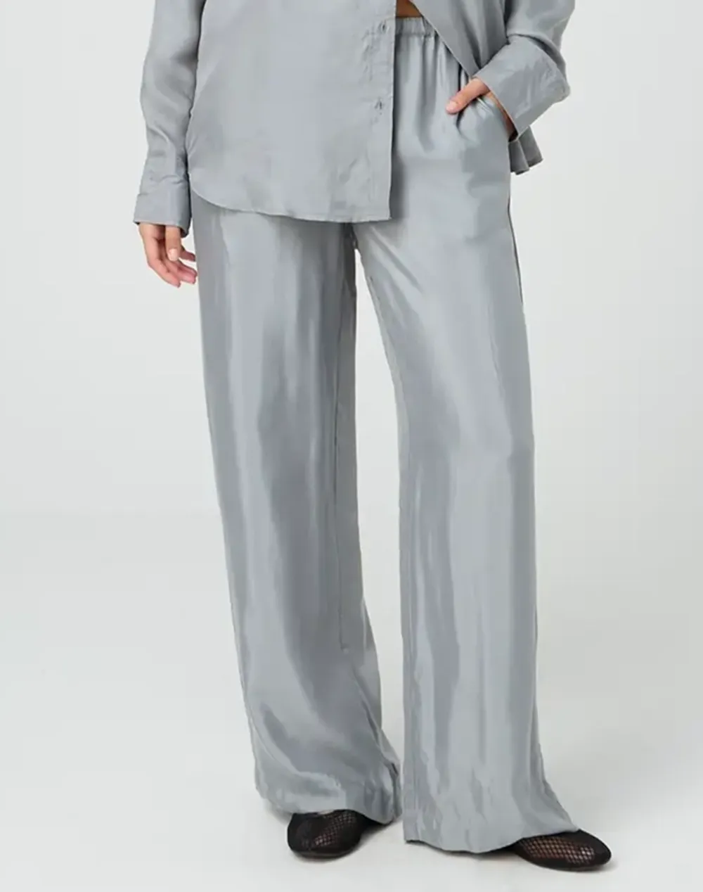 Cupro Tie Up Loose Leg Pant