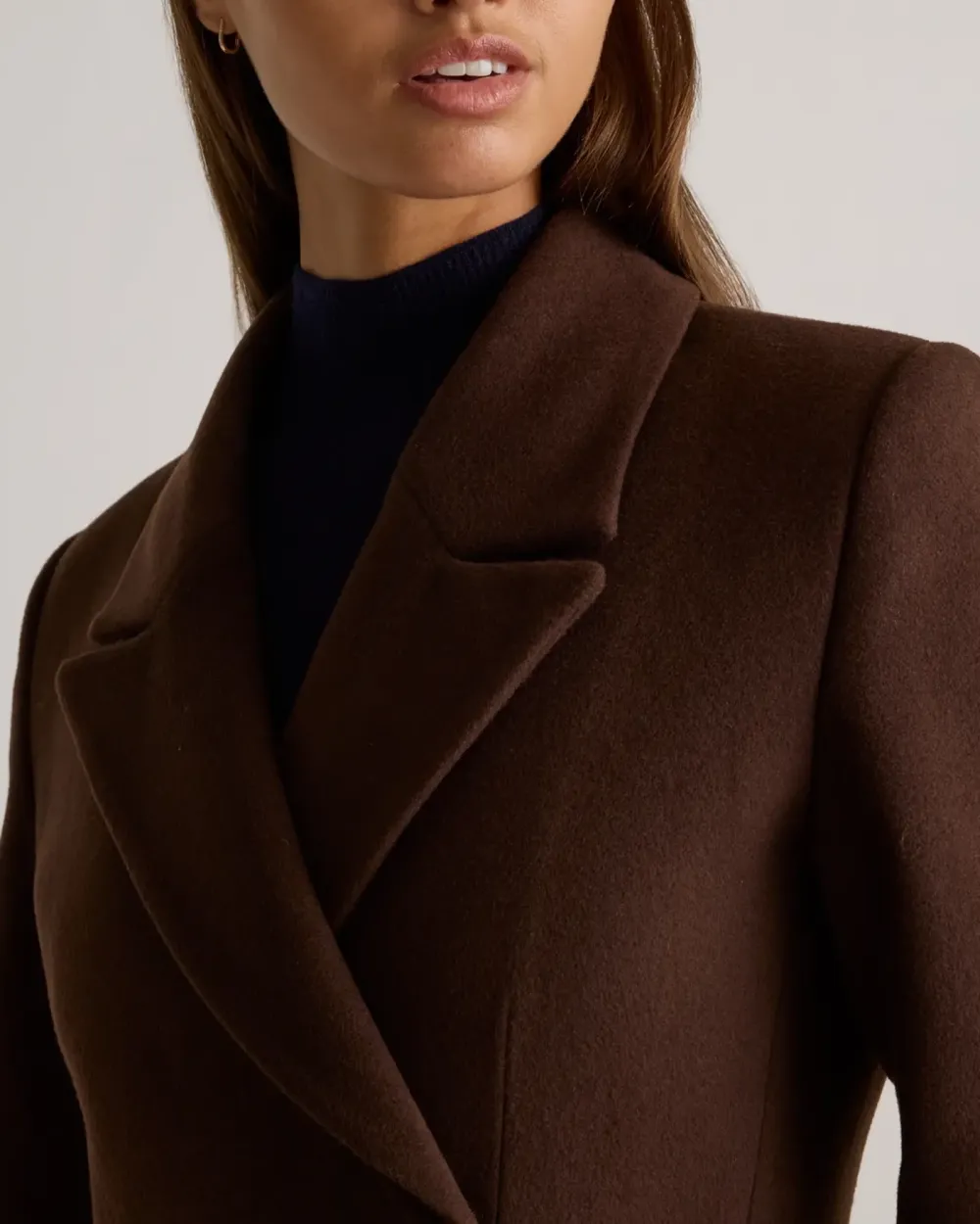 Slight Stretch Italian Wool Tailored Coat