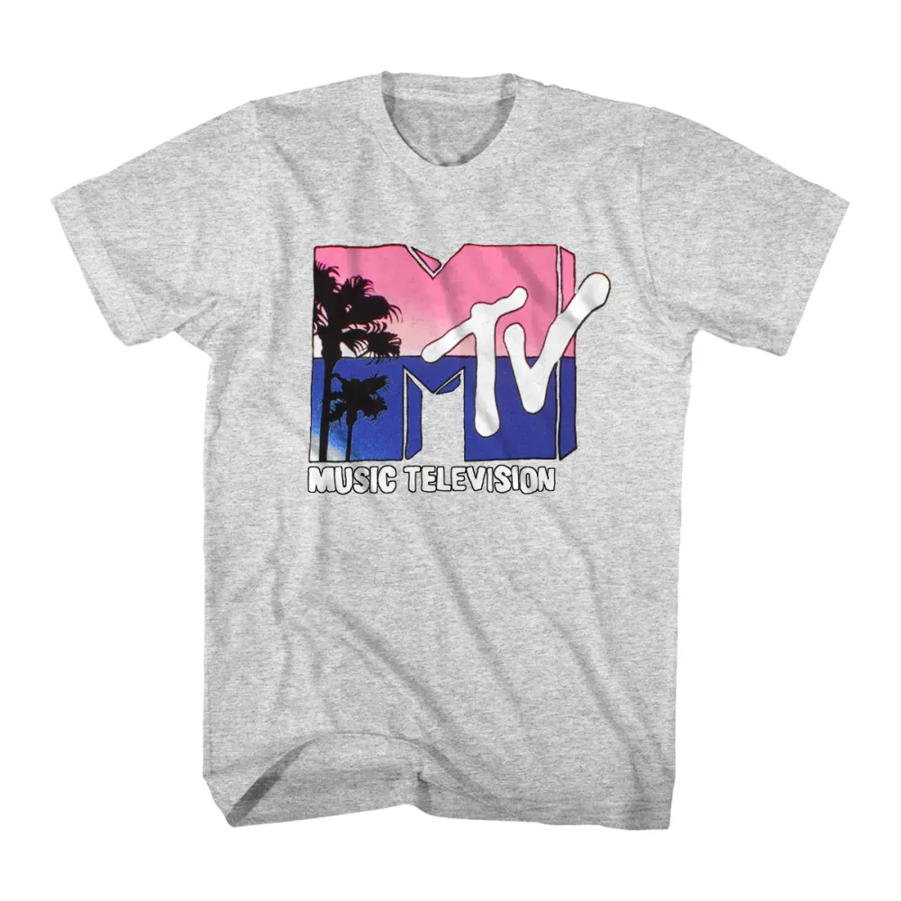 MTV Womens/Ladies Logo Palm Tree T-Shirt