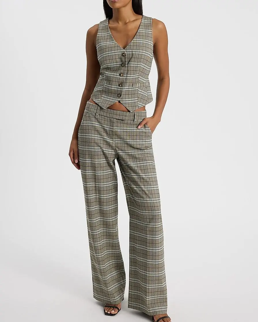 Editor Plaid Blazer Vest + Editor Plaid Relaxed Trouser Pant