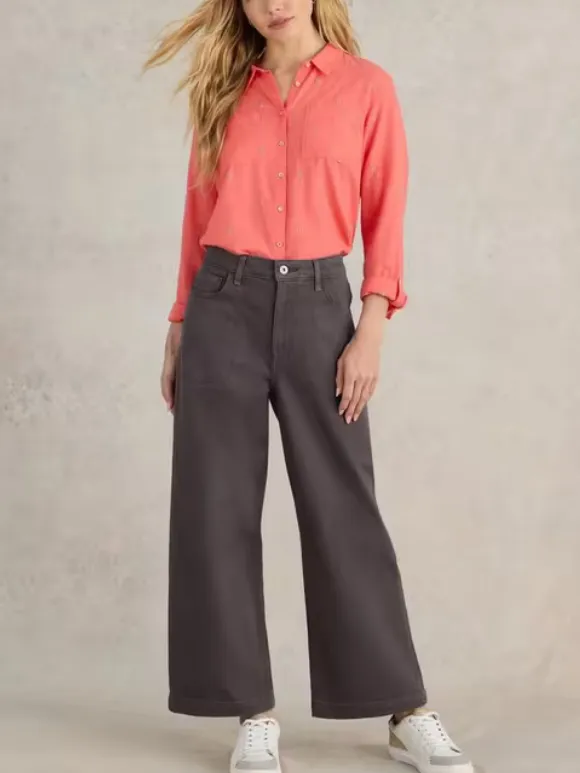 Tia Cropped Wide Leg Jean