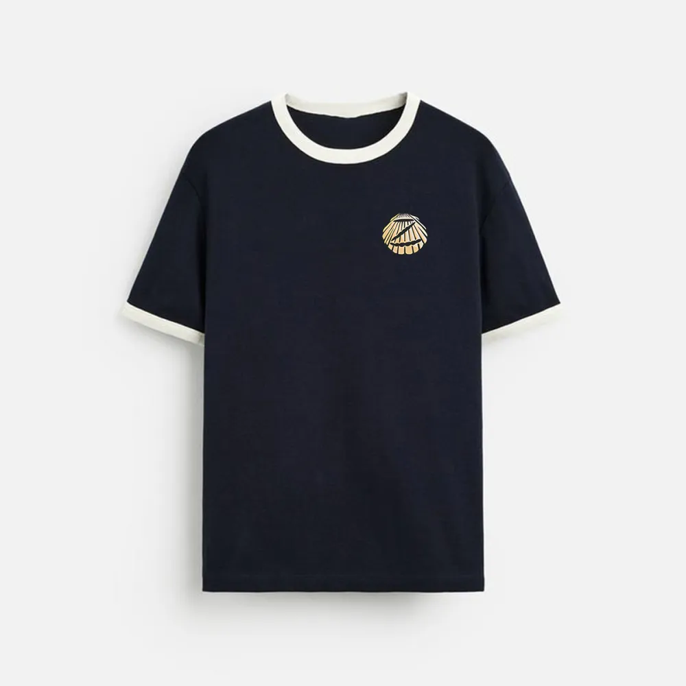 Beach Surfing Printed Color-Matching T-Shirt