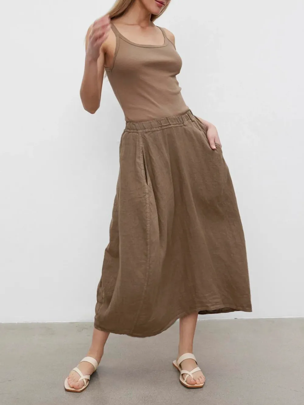 Fae Linen A-Line Skirt