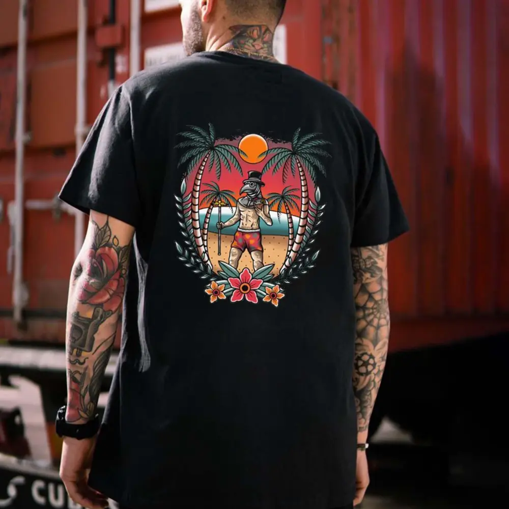 Plague Doctor Vacation Printed Men's T-shirt