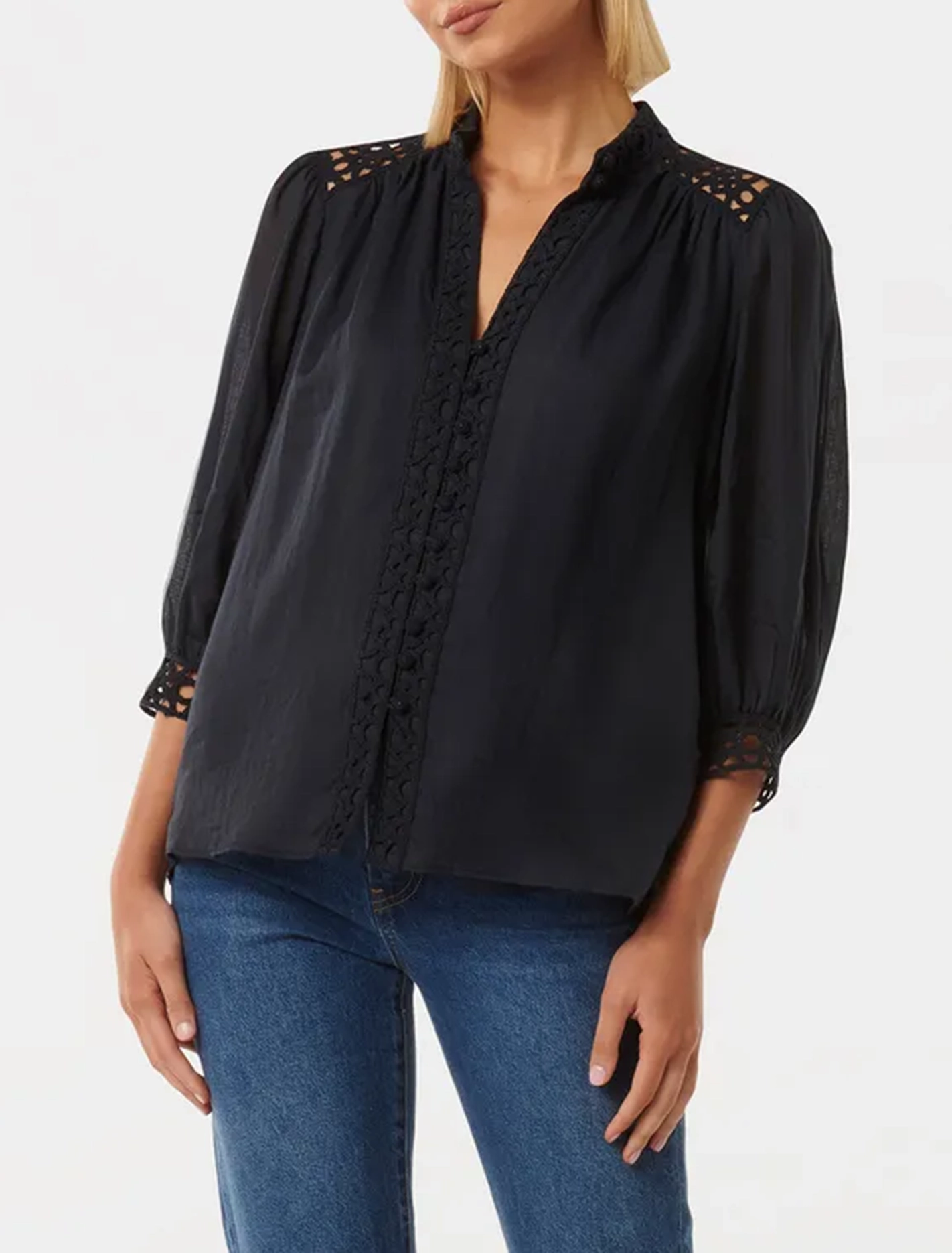 Florence Crochet Trim Blouse