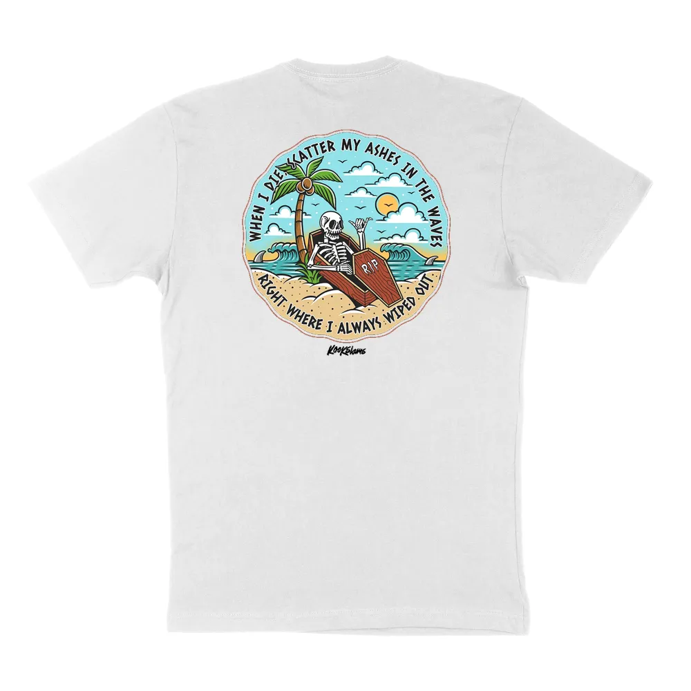 Greyish T-Shirt With A Round Neck, Pure Cotton Artistic Print Short-Sleeved Top