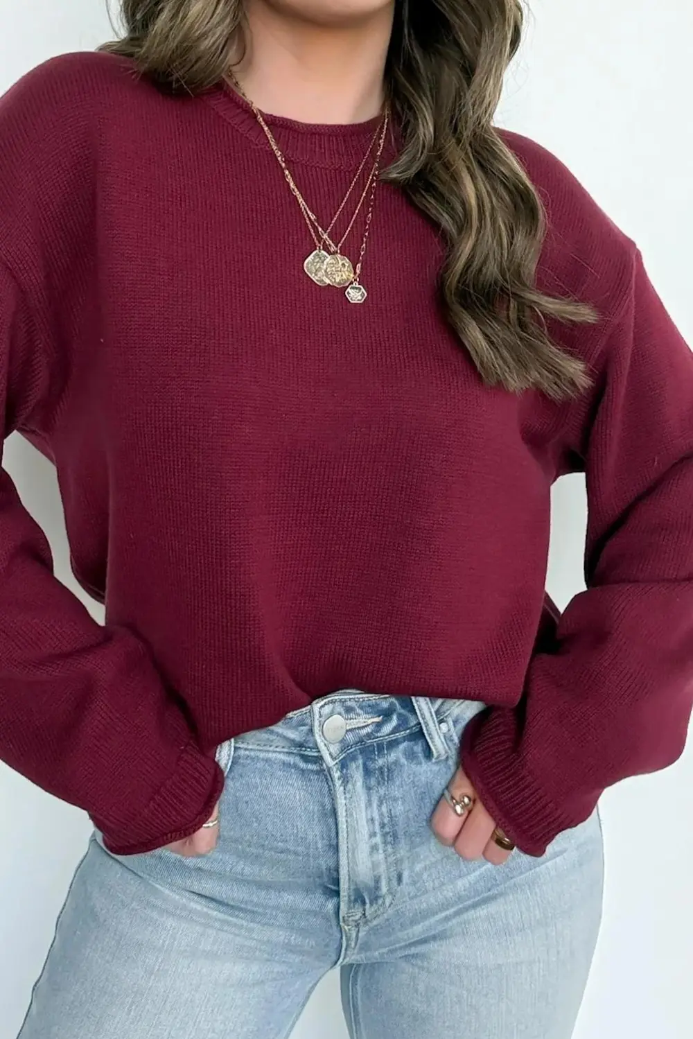 Lace Up Back Sweater