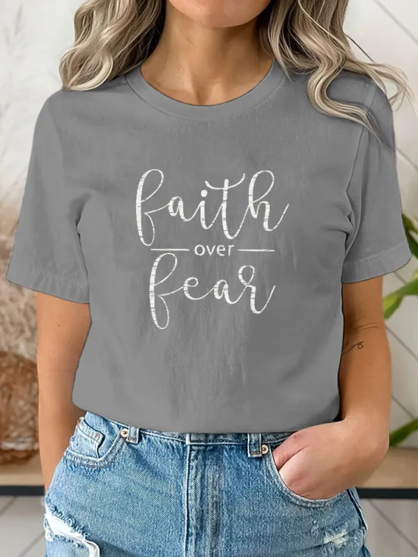 Faith Over Fear Shirt, Faith Tshirt, Women Christian Tee, Christian Saying Shirt, Be Brave Shirt, Jesus Christ T Shirt