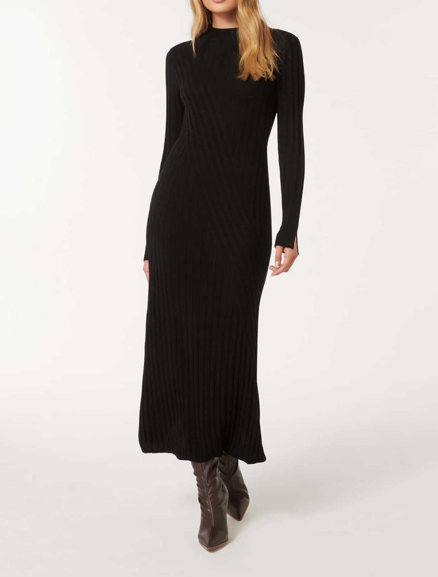 Melody Rib Transfer Midi Dress