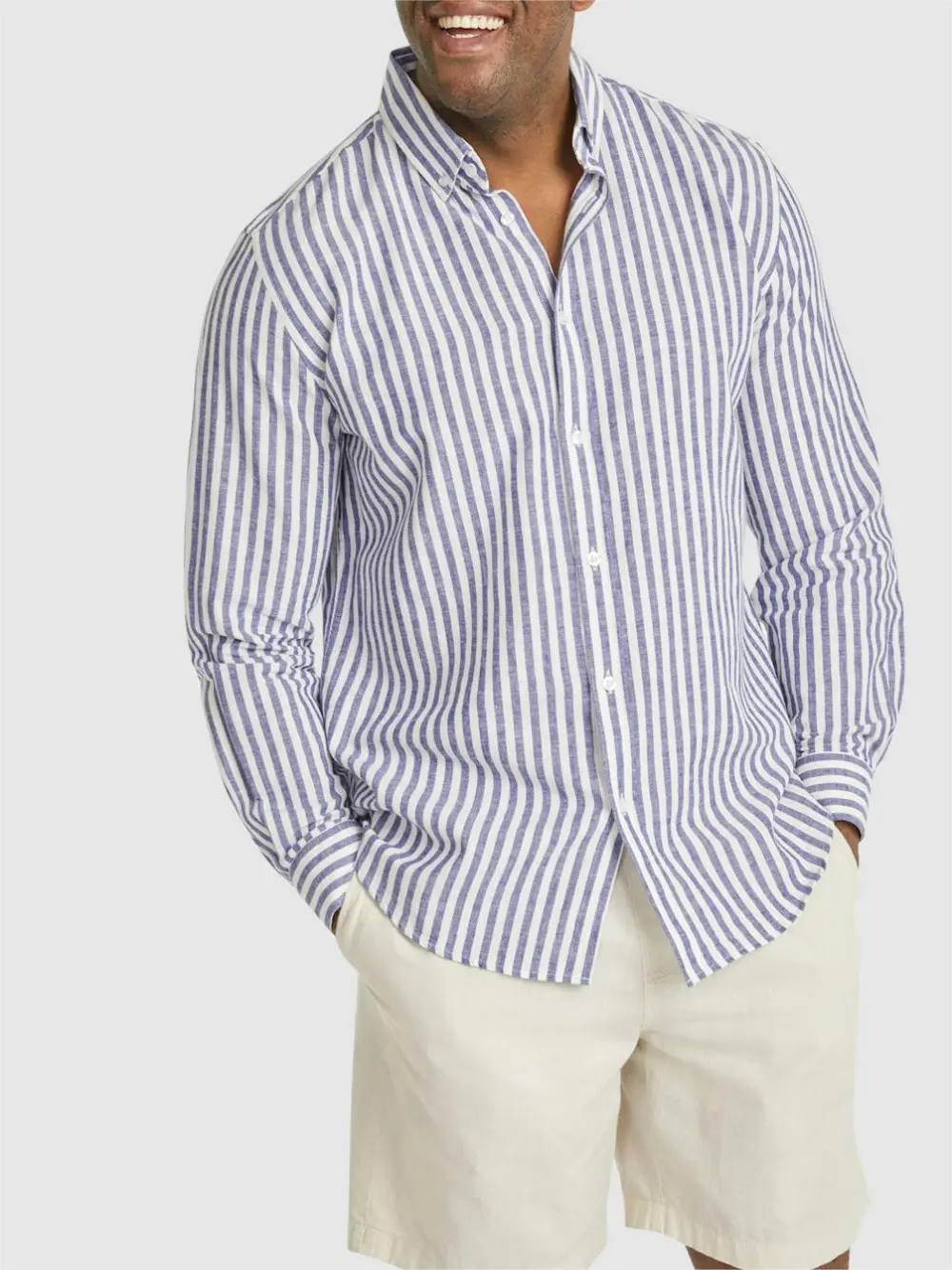 BLUE HOLIDAY STRIPE LINEN SHIRT