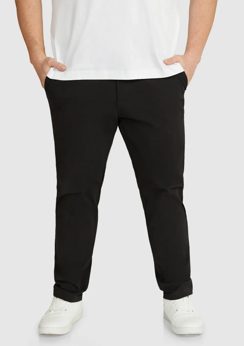 BLACK COMFORT FLEX CHINO