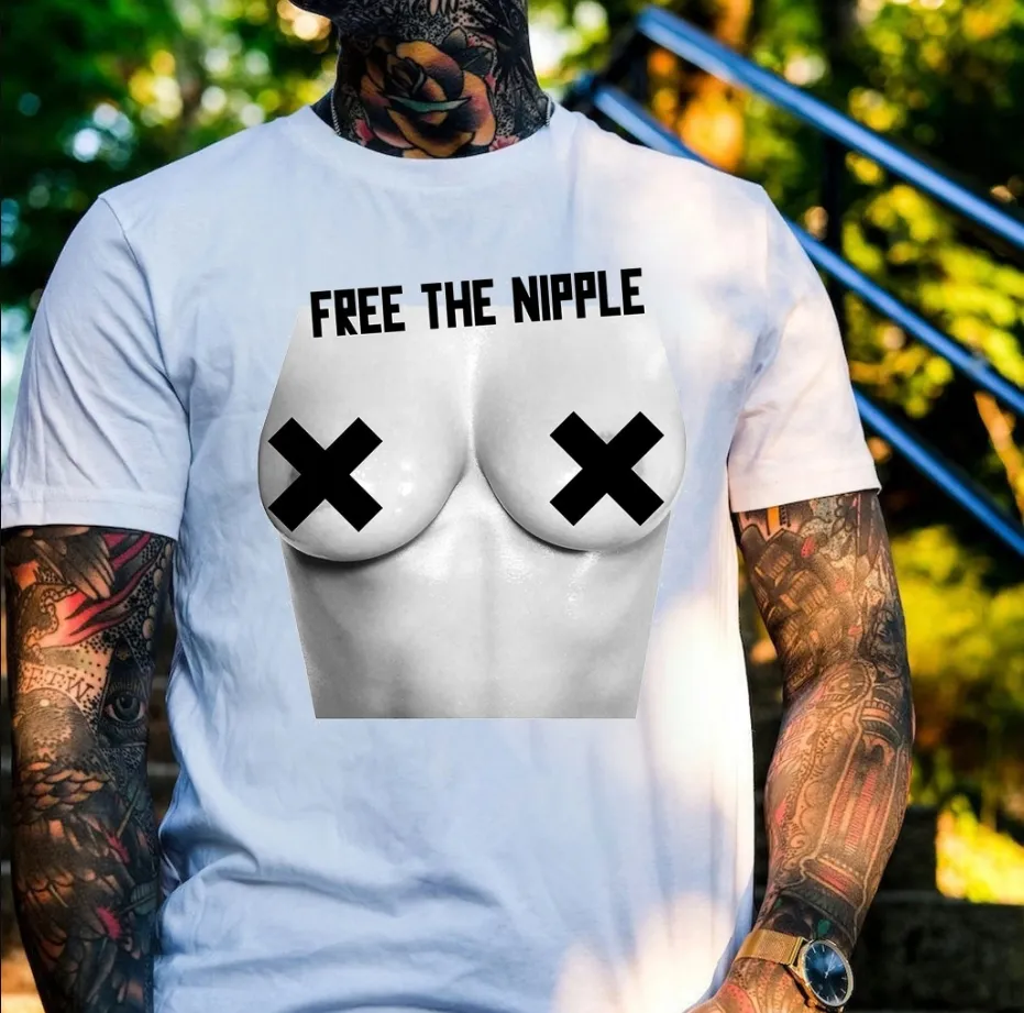 Free The Nipple Printed Men's T-shirt