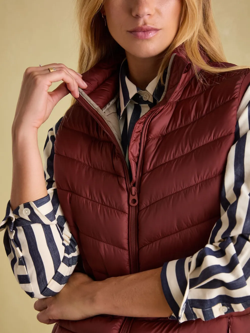 Sleeveless Kenley Burgundy Showerproof Padded Gilet