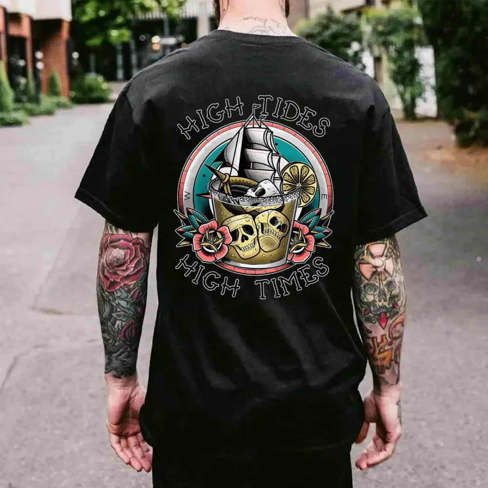 High Tides High Times Printed Men's T-shirt
