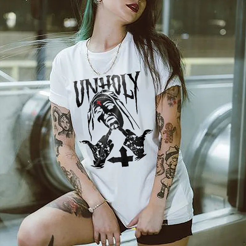 Unholy Nun Print Women's T-shirt