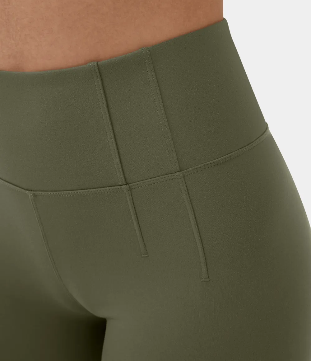 Plush High Waisted Plain Yoga Biker Shorts 5''