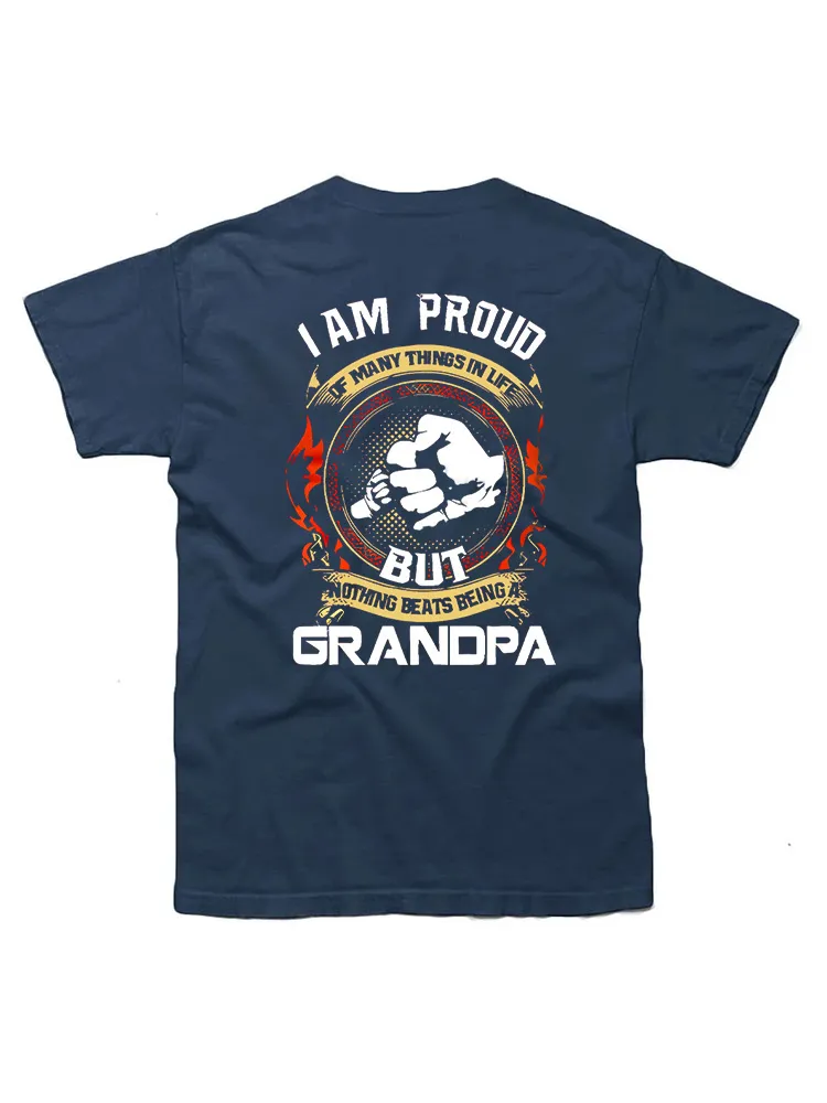 Father'S Day Men'S Letter Hand Gesture T-Shirt