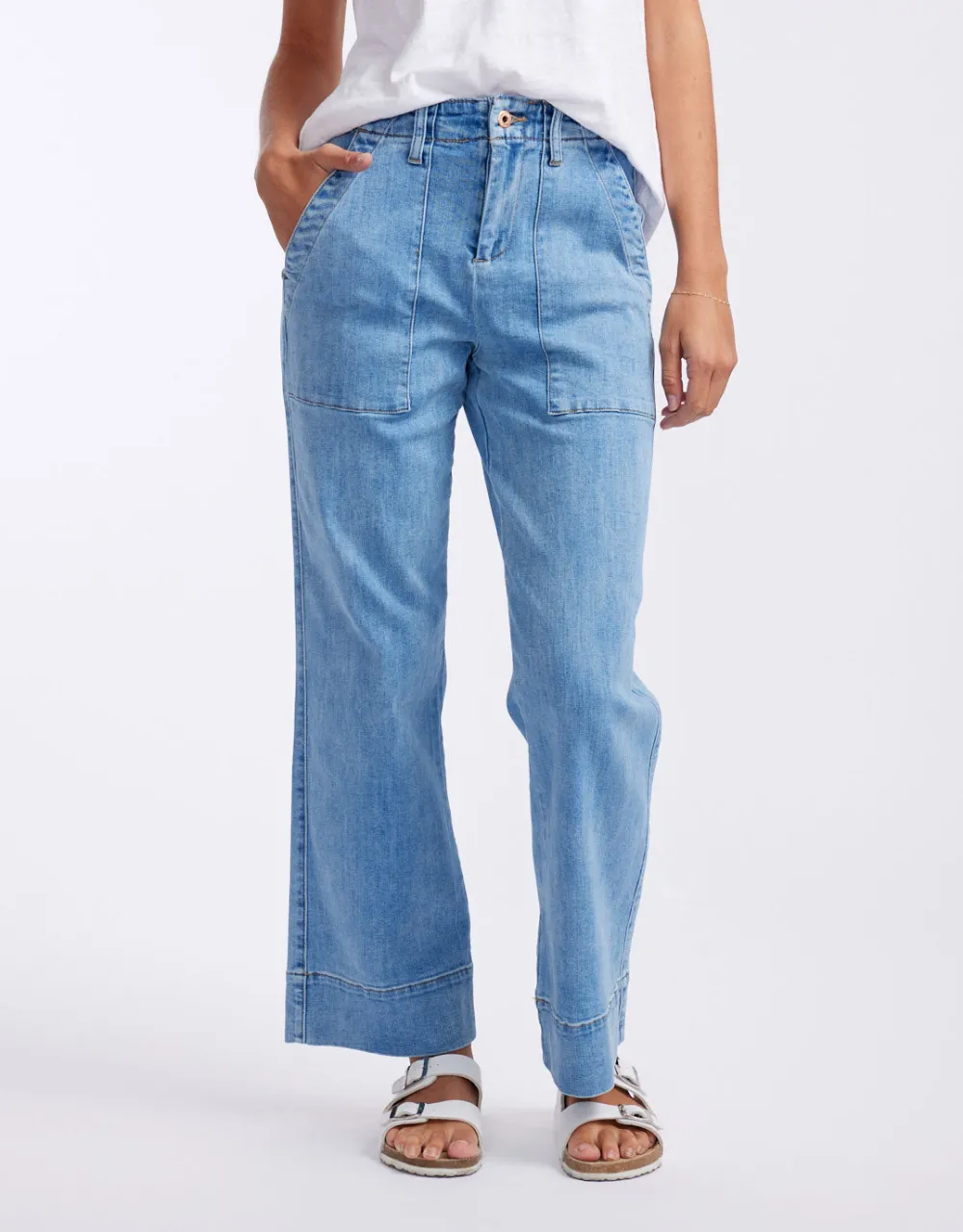 Celeste Wide Leg Jeans - 70's Blue