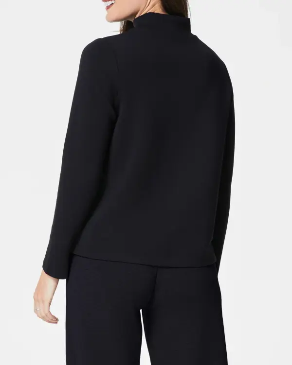 Plain Mock Neck Top