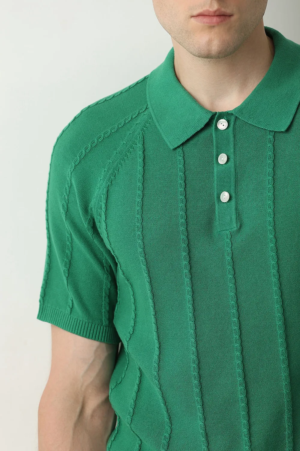 Green Organic Cotton Polo T-shirt