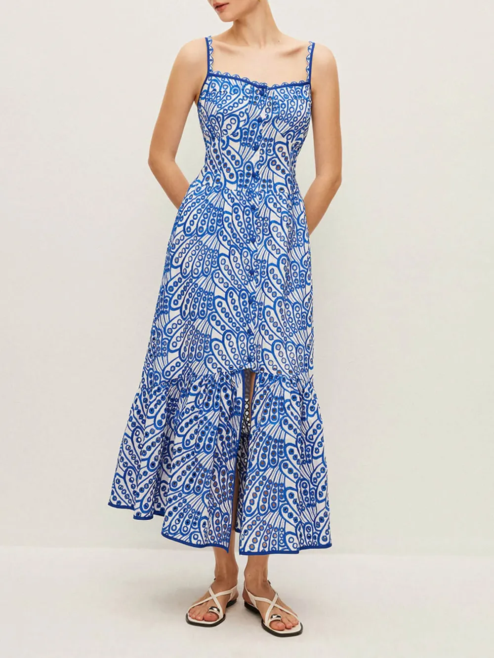 Hollow Detail Maxi Cami Dress