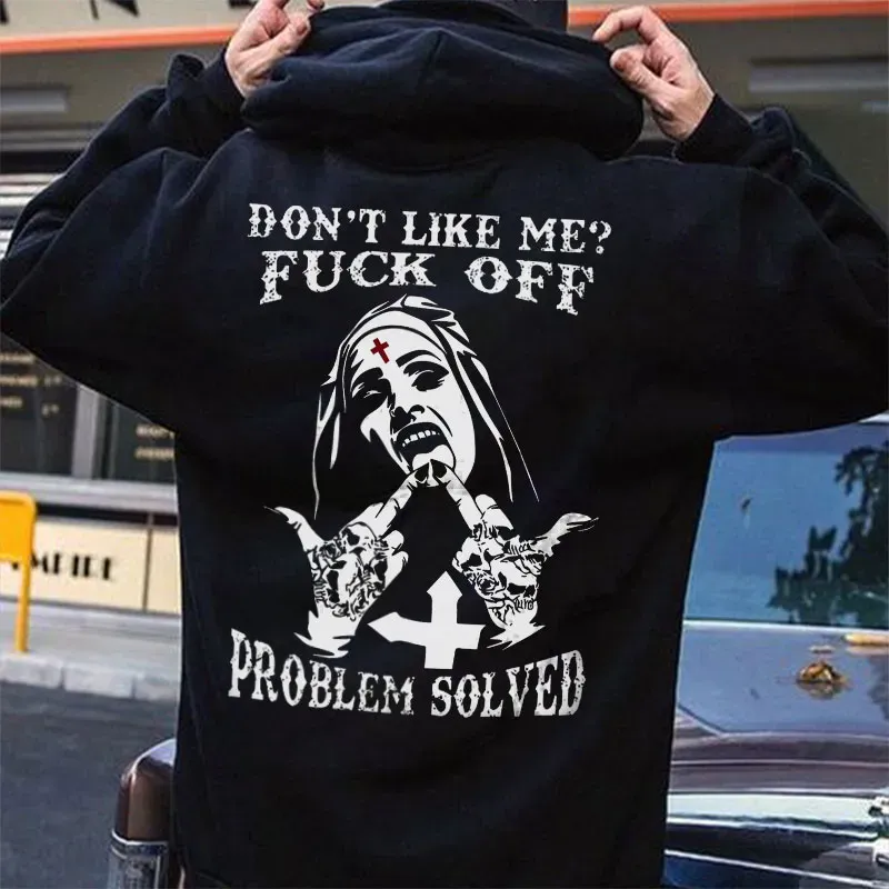 Don't Like Me? Printed Men's Oversized Hoodie