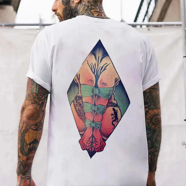 Bondage Nude Printed Men's T-shirt