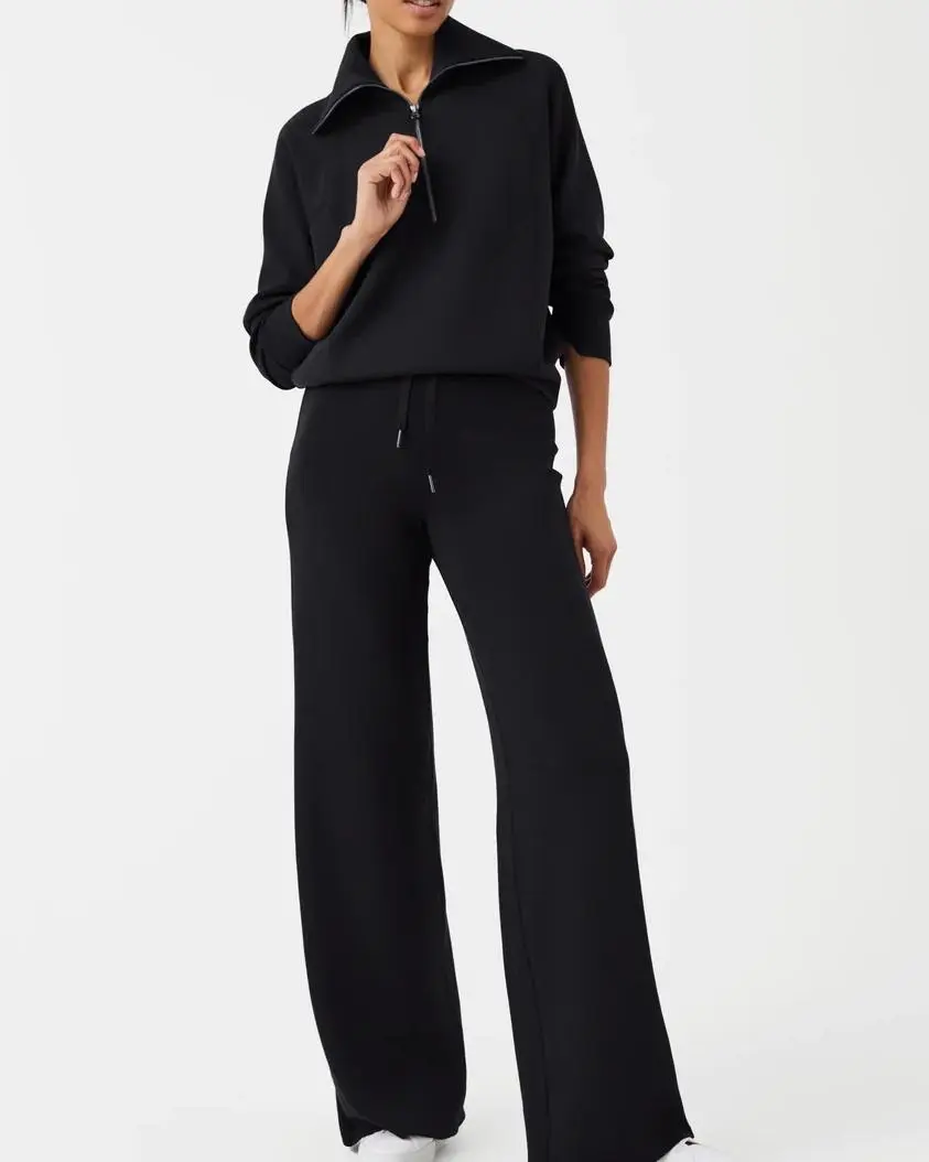 Wide Leg Pant - Very Black