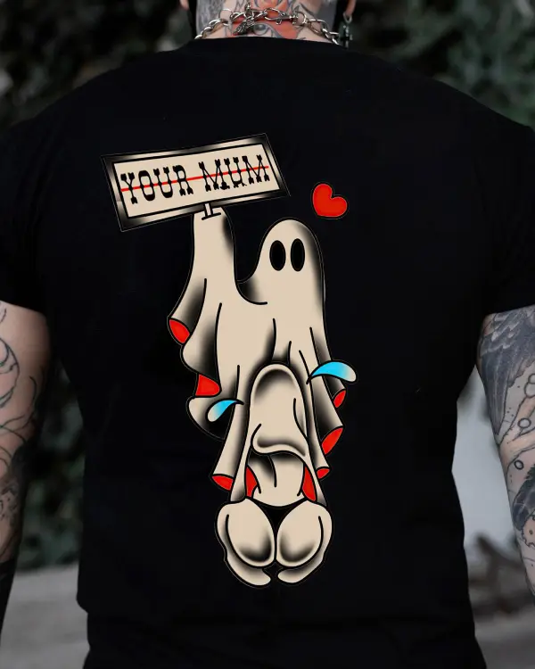 Funny Ghost Sexy Your Mum Printed Men's T-shirt