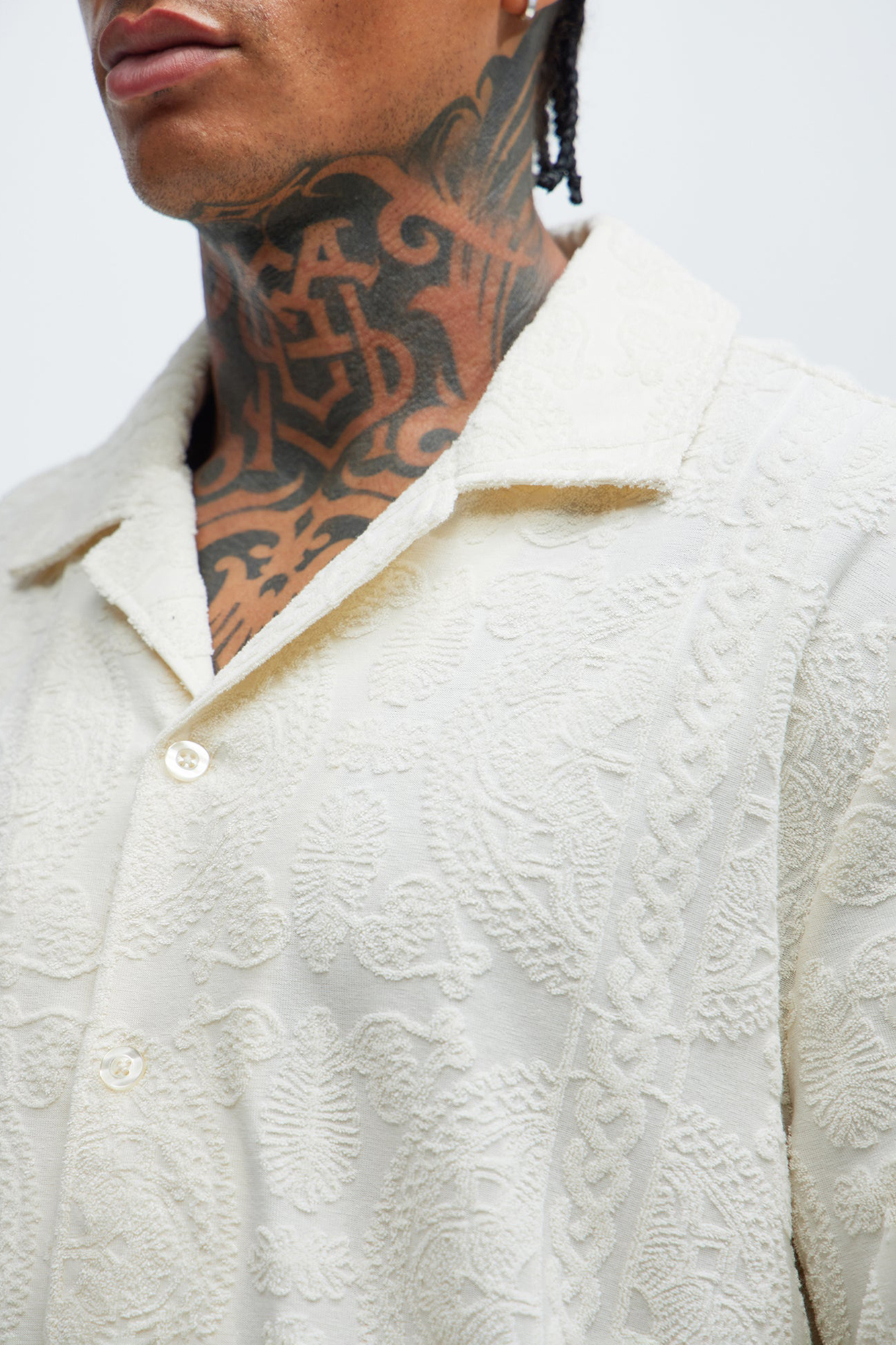 Link Textured Shirt - Cream