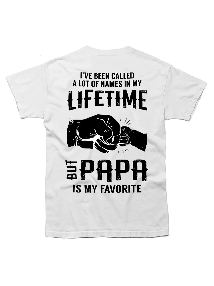 Men'S Graphic T-Shirt Papa Is My Favorite Name - Family Love Eco-Friendly Limited Edition Short Sleeve Tee-Shirt