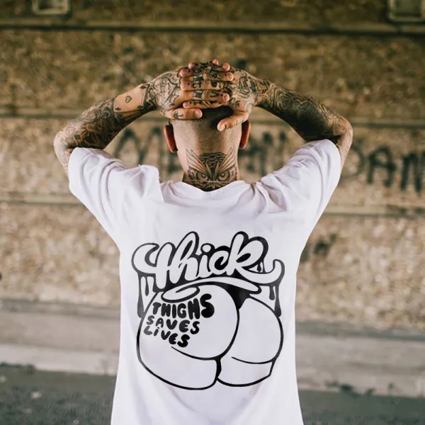 Mick  Thighs Saves Lives Printed Men's T-shirt