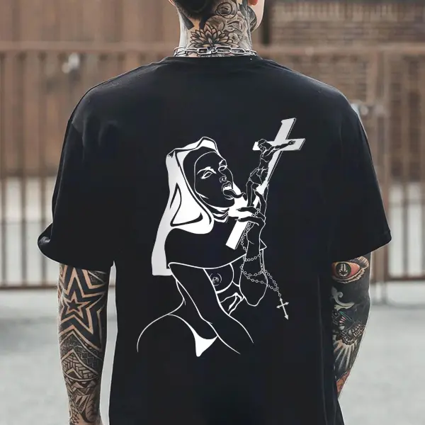 Unholy Nun Printed Men's T-shirt