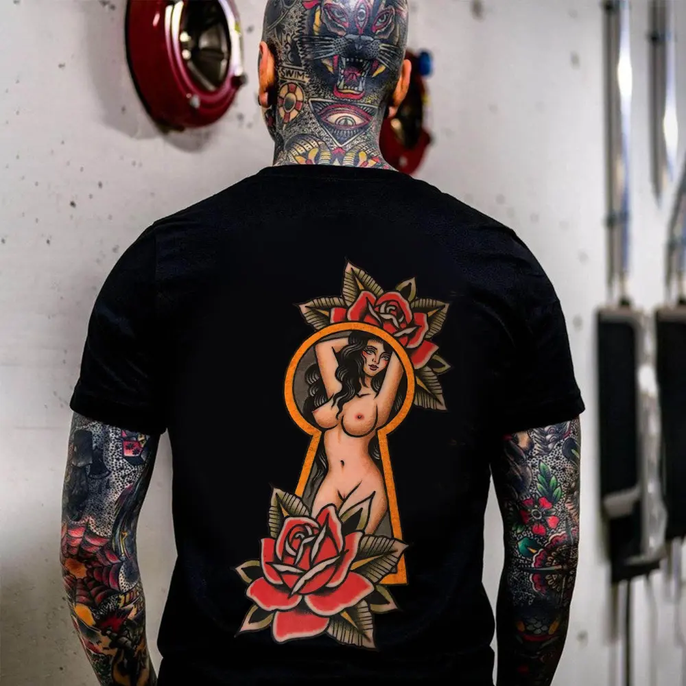 Flowers And Beauties Printed Men's T-shirt
