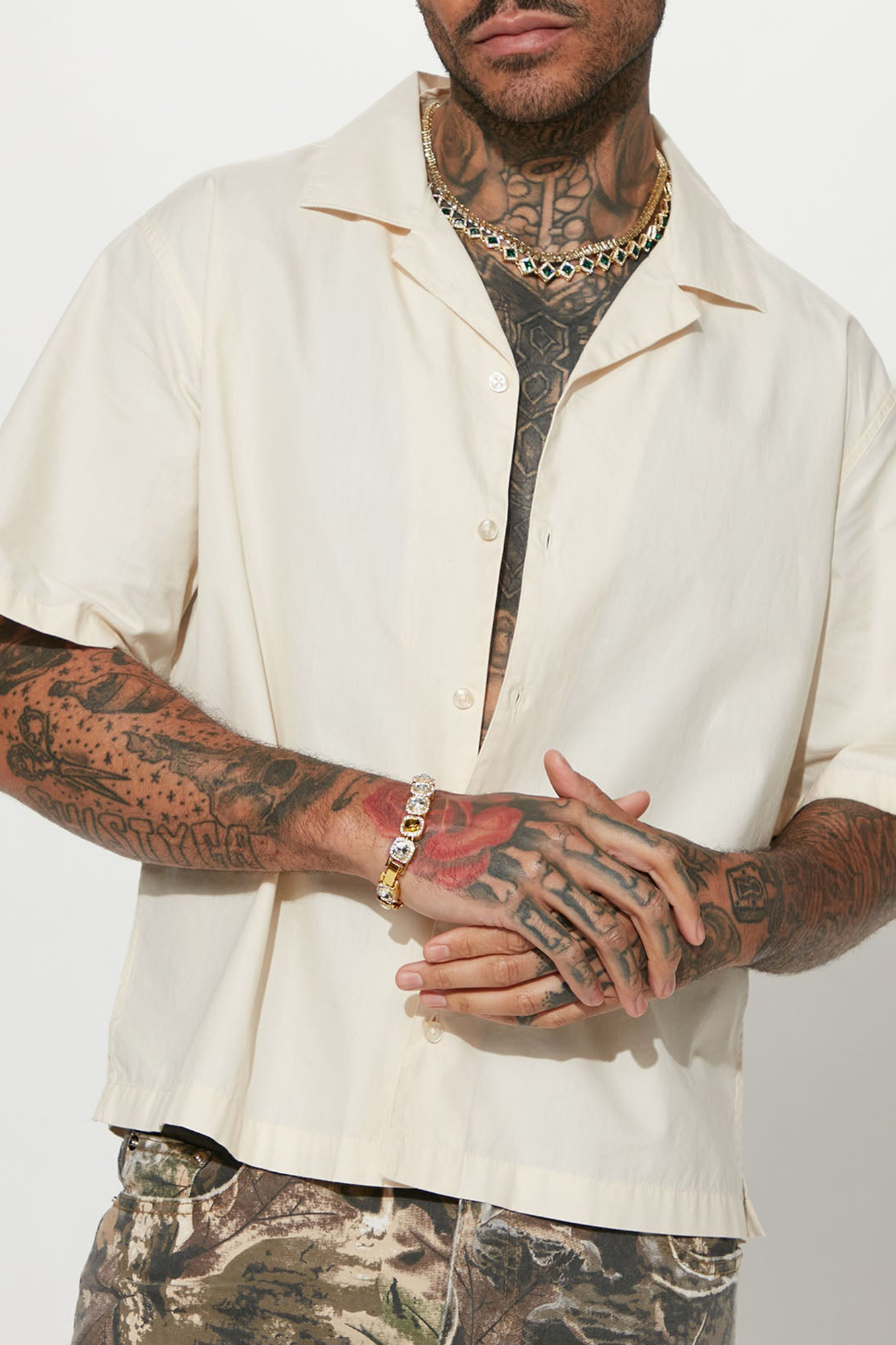 Ryland Relaxed Cuban Shirt - White