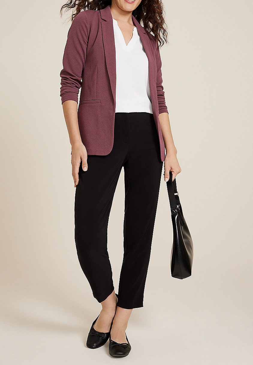 Versa Open Front Long Sleeve Blazer