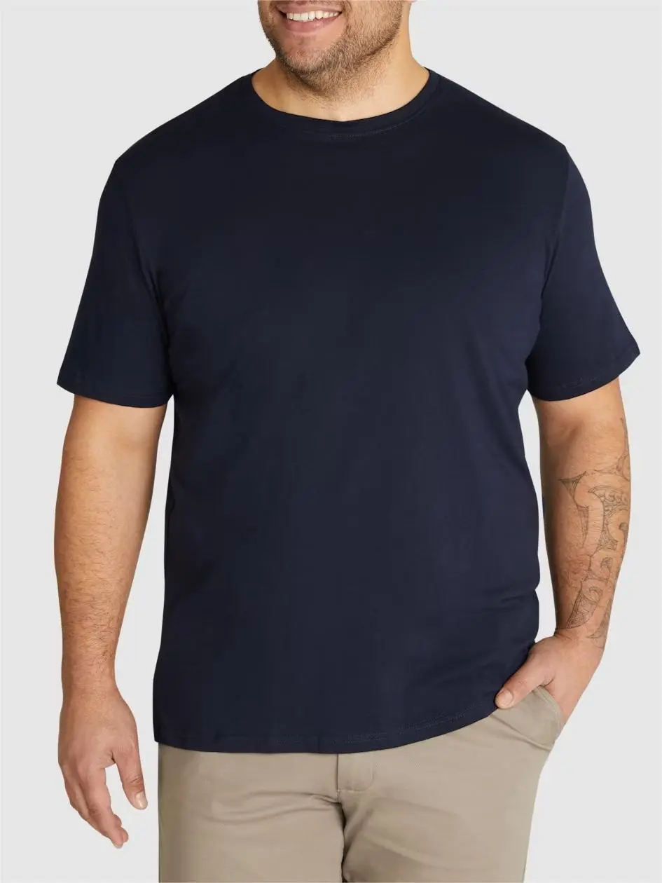 NAVY ESSENTIAL CREW NECK TEE