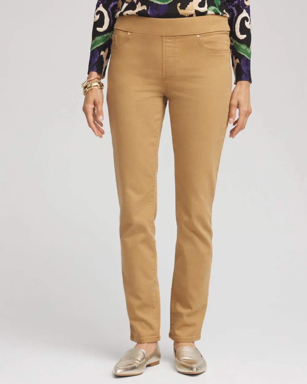 High Waisted Slim Fit Trousers