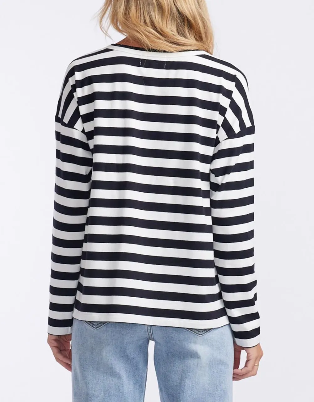 Relaxed Long Sleeve T-Shirt - Frenchie Stripe