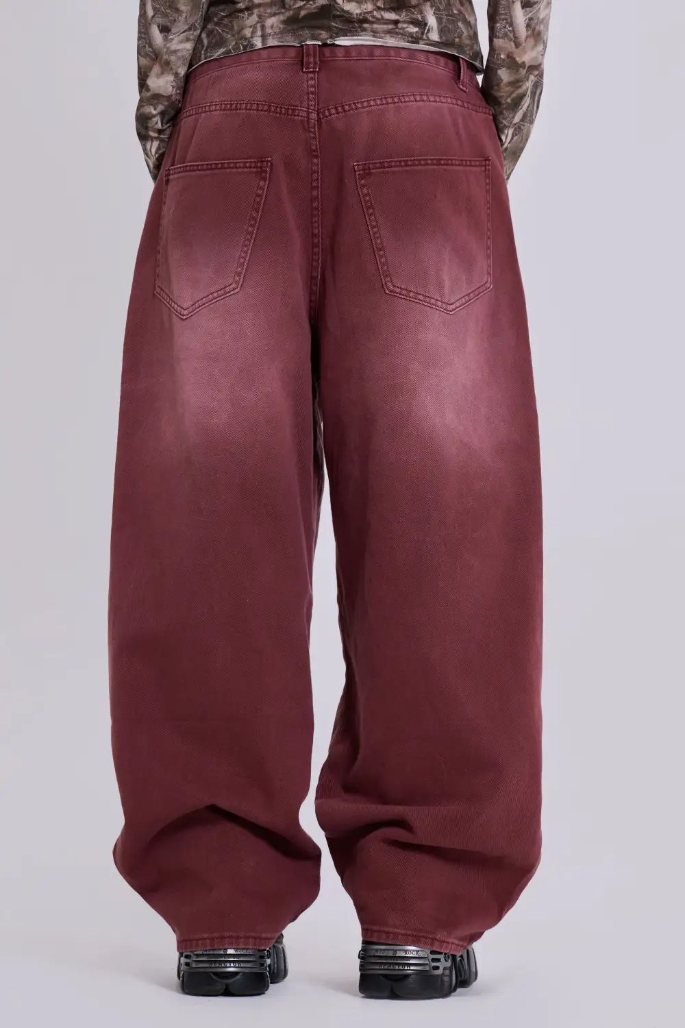 Burgundy Washed XL Colossus Jeans