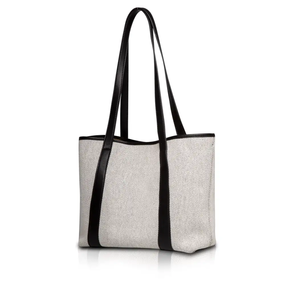 Line Canvas Tote - Grey