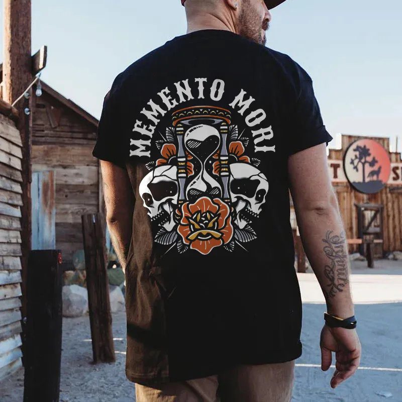 Memento Mori Print Men's T-Shirt