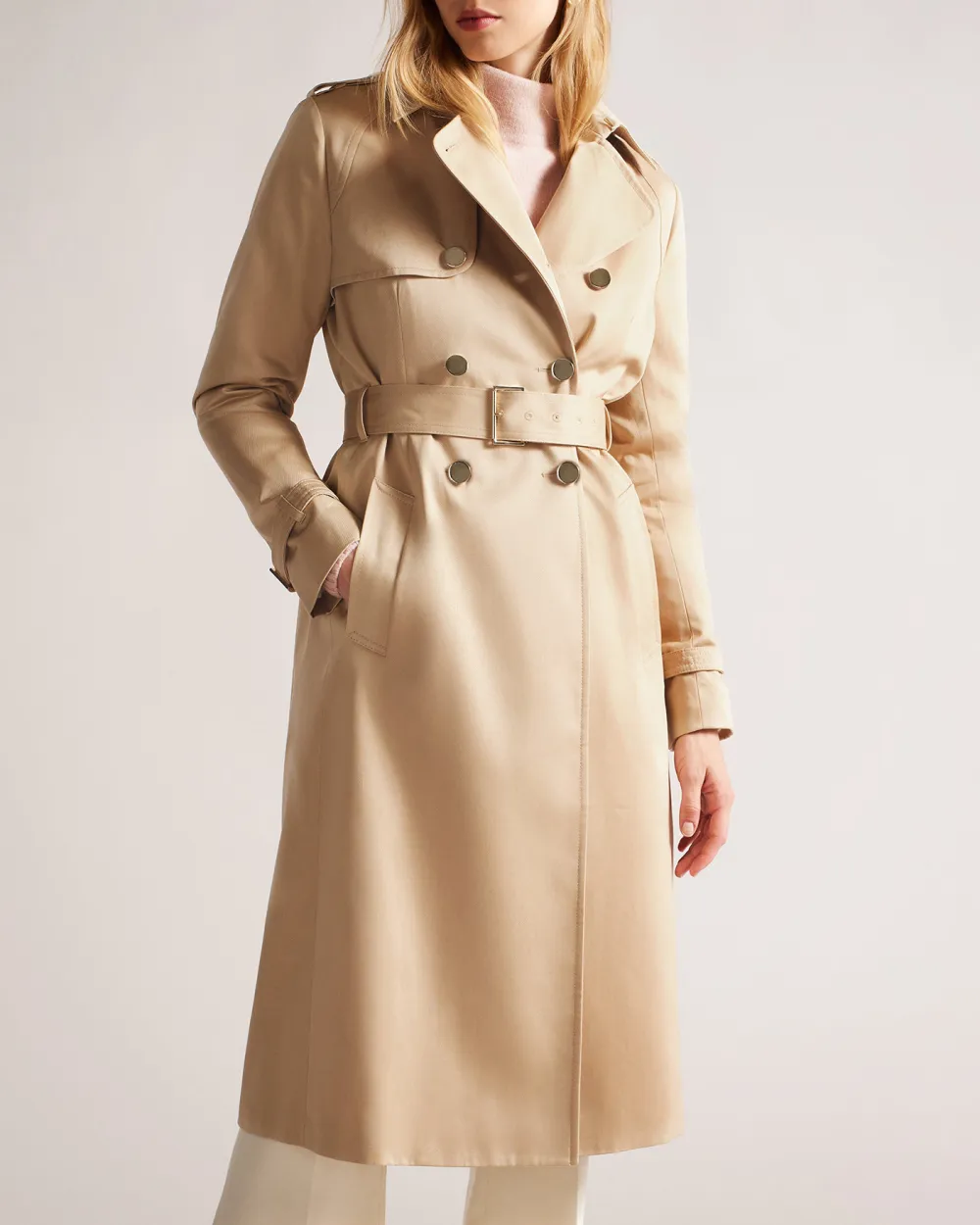 Robbii Showerproof Trench Coat Natural