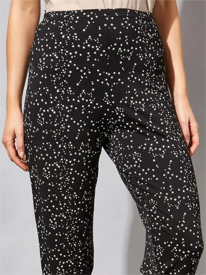 Black Polka Dot Casual Trousers