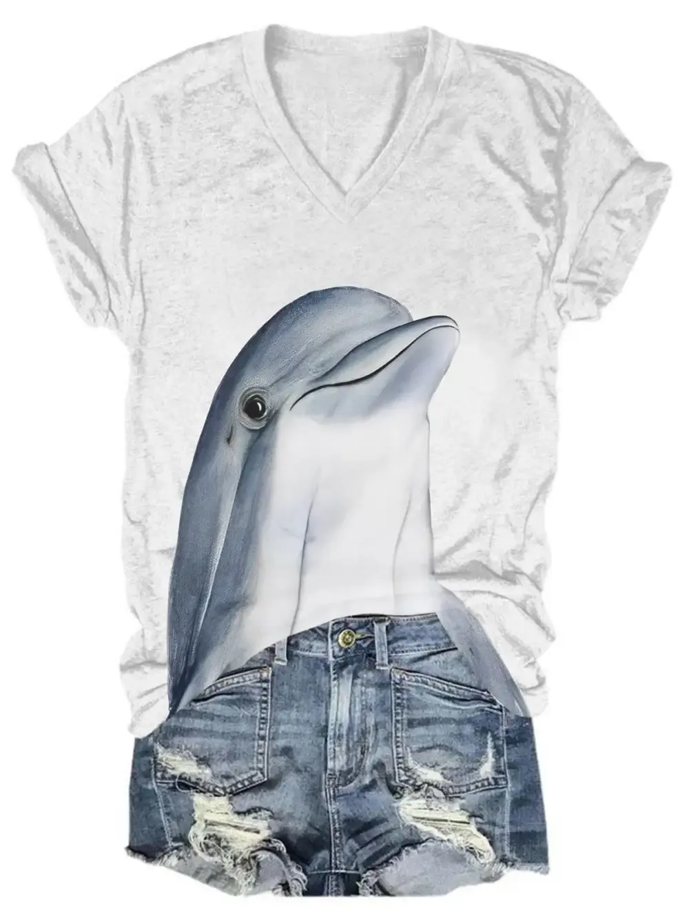 Baby Dolphin V Neck T-shirt