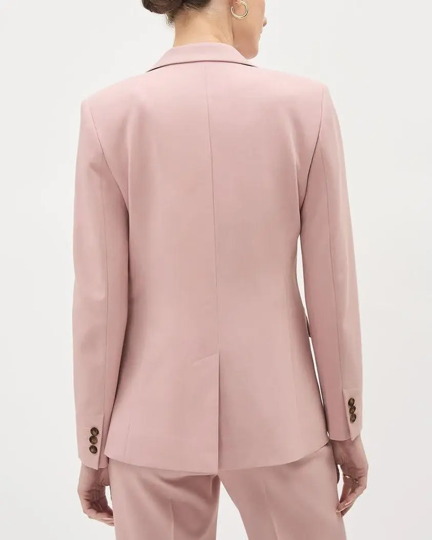 Pink One-Button Blazer