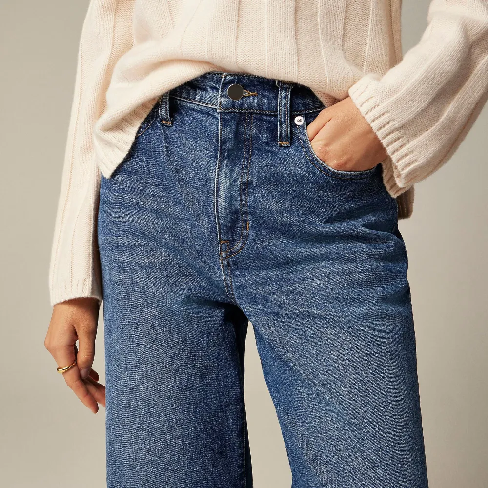 High-rise slim-wide jean semi-stretch