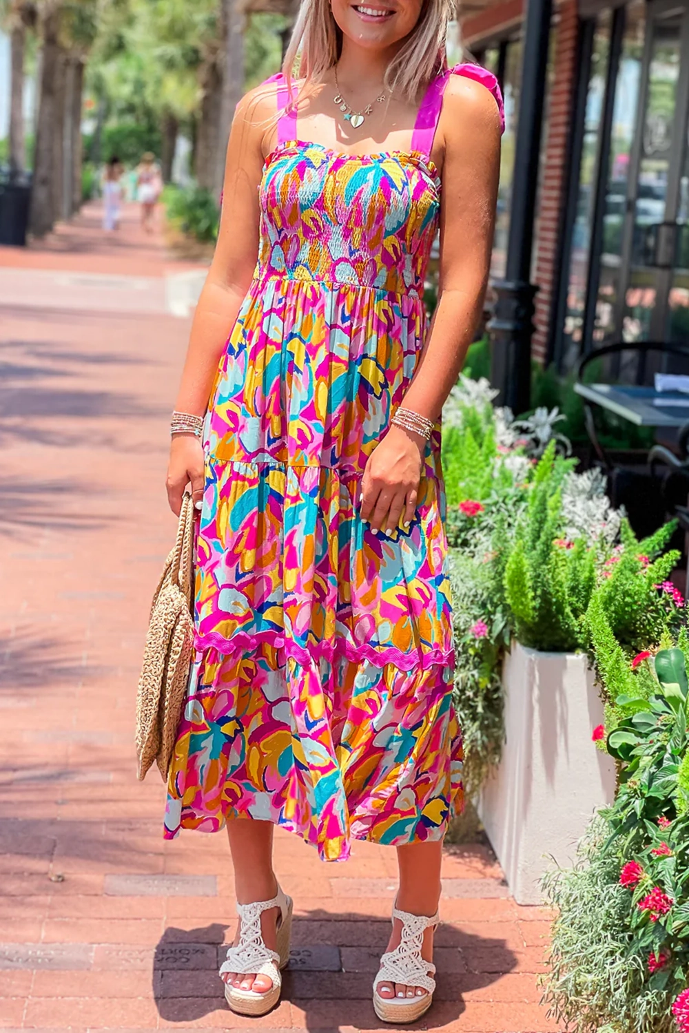 Colorful floral dress